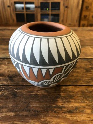 Vintage Jemez Pueblo Pottery Bowl Signed Mary Small 5” Pot