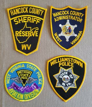 Usa - 4 X Different Police Patches - West Virginia 2
