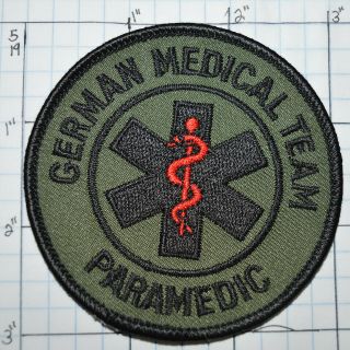 Indiana? German Medical Team Paramedic Patch