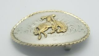 Vintage Don Ricardo Horse Rodeo Matchless Sterling Silver&nickel Buckle Western