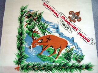 1969 Boy Scouts Of America National Jamboree Idaho Yellow Neckerchief