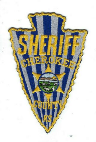 Cherokee County Ks Kansas Sheriff Arrowhead Patch -