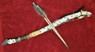 Hand Painted Horse Dance Stick W Arrows - Prairie Edge & Sioux Trading Post 31 " L