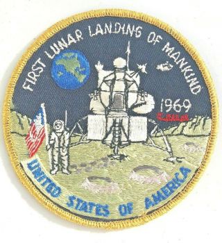 Nasa Apollo 11 Patch First Lunar Landing Of Mankind 1969 Moon Usa 4 "