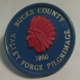Bsa Bucks County 1950 Valley Forge Pilgrimage Neckerchief Slide Plastic