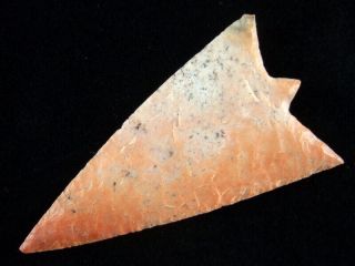 Fine Authentic 3 1/8 Inch Georgia Hillsborough Point With Indian Arrowheads