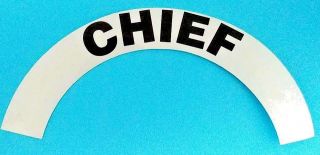 Chief Fire Department Helmet Crescent Decals - A Pair - Fire Chief Decals
