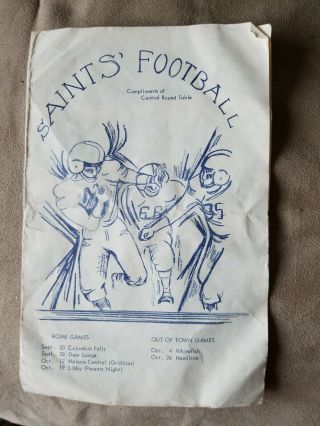Saints Football Anaconda Central High School Varsity Team Roster Early 1960 