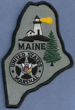 United States Marshal Maine Shoulder Patch State Shaped
