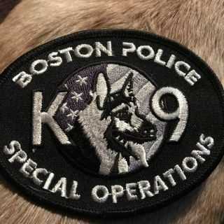 Boston Massachusetts Police K - 9 Special Operations Unit Police Patch