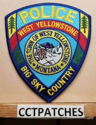 West Yellowstone,  Montana Police Shoulder Patch Mt