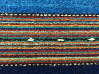 ZAPOTEC INDIAN RUG.  Hand Dyed Wool.  Hand Woven 5 X 2.  5 feet 3