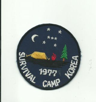 Fec Scout Bsa 1977 Far East Council Survival Camp Korea Patch Asia Direct Usa