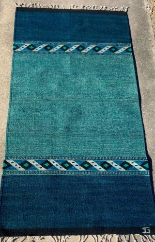 100 Wool Zapotec Indian Rug.  Hand Dyed.  Hand Woven Approx 5 Ft X 2.  5 Ft