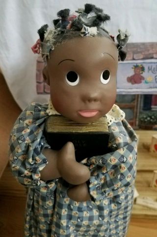 Melly And Friends Melly Doll Holding Bible On Stand Enesco 16 " African Americana