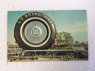 Vintage 1964 - 65 York Worlds Fair The U.  S.  Royal Giant Tire Postcard