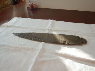 Indian Artifact Dovetail Spear Point Trenton Mo Missouri 12 1/2 Inch