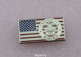 Us American Marshal Badge Pin On Flag Lapel Pin