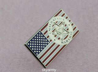 US American Marshal badge pin on Flag Lapel Pin 2