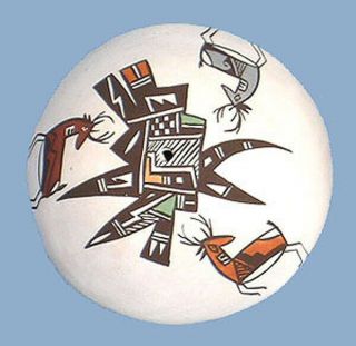 Acoma Native American Pottery - Seed Pot By Diane Lewis -