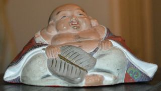 Ceramic Buddha Hidden Hand Painted Erotic Scene Asian Erotica Figure