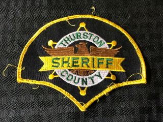 Thurston County Nebraska Sheriff Police Shoulder Patch Obsolete Collectible Usa