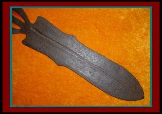 Unique ANTIQUE AFRICAN IKULA Gabon Cameroon Hand Forged IRON SWORD w/Wood Handle 2