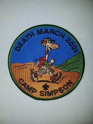 Boy Scout Camp Simpson Arbuckle Area Council 2001 Death March Patch