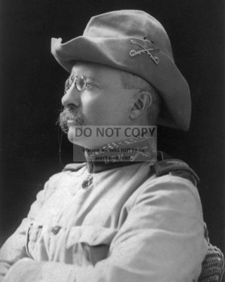 Colonel Theodore Roosevelt Of The " Rough Riders " In 1898 - 8x10 Photo (ep - 740)