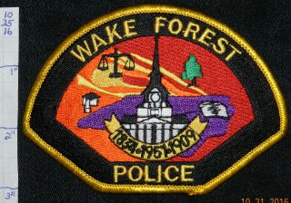 North Carolina,  Wake Forest Police Dept Round Patch