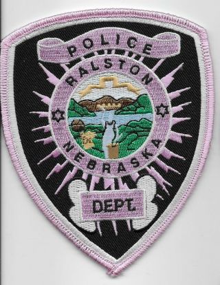 Ralston Police State Nebraska Breast Cancer Awareness Pink Patch Ne