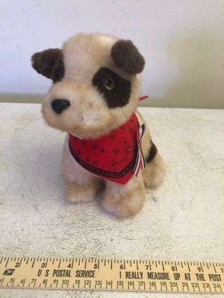 Vintage Wells Fargo Bank Dog Plush Stuffed Animal Toy