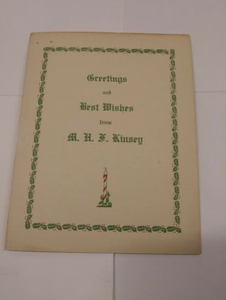 Boy Scout Christmas Card Personalized By Scouter M.  H.  F.  Kinsey
