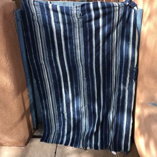 Handmade Antique African Indigo Textile W/ Calico & Wabash Patches Shashiko Boro 2