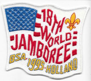 1995 World Jamboree Us Contingent Back Patch Vintage Boy Scouts Of America Bsa