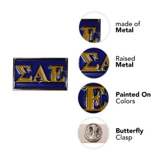 Sigma Alpha Epsilon Fraternity Letter Lapel Pin SAE 3