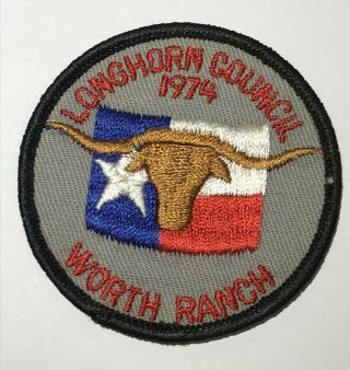 1974 Worth Ranch Longhorn Council Patch Texas Cc8