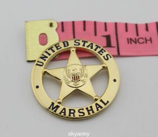 Us Marshal Lapel Hat Pin - Golden