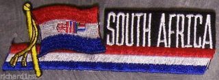 Embroidered International Patch National Flag Of South Africa Streamer