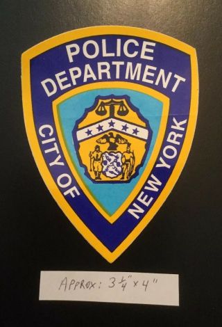 Ny State Ny City Police Department Outside Decal Sticker Authentic Last Of Qty