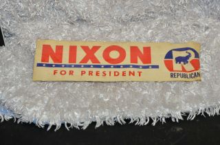 Nixon For President Campaign Bumper Sticker