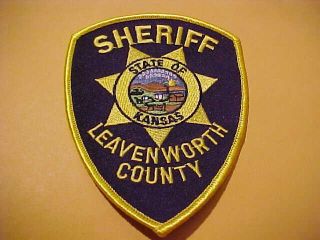 Leavenworth County Kansas Police Patch Shoulder Size