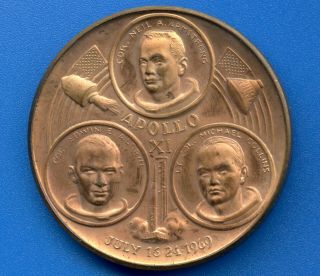 1969 Apollo 11 Men On The Moon Coin Token Edge Marked Made In Canada 017328