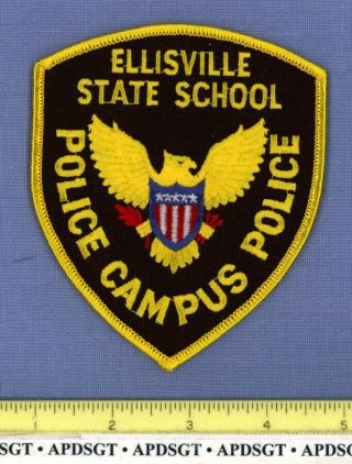 Ellisville State School Mississippi Sheriff Campus Police Patch Gold Eagle