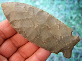 Fine 4 3/8 Inch G10 Kentucky Big Sandy Contracted Base Point With Arrowheads