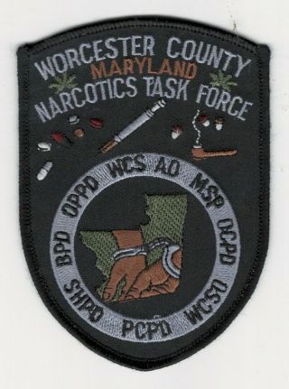 Worcester County Narcotics Task Force Patch - Maryland - Usa