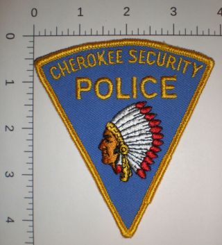 Ga Georgia Cherokee Security Indian Tribal Police Vintage Patch