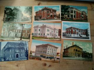 18 Old Postcards For Elks Club Lodge Buildings