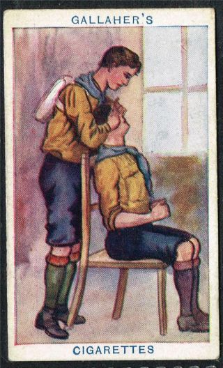 1911 Gallaher Boy Scout Series,  Tobacco Card,  No 63,  Grit Or Insects In The Eye