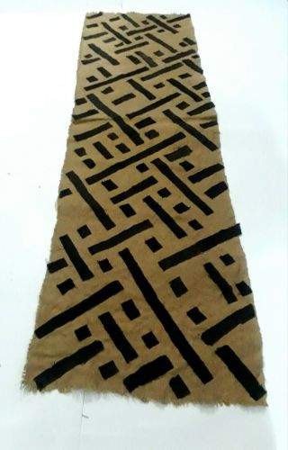 Kuba Cloth Textile Tribal Ceremonial Skirt Congo,  73 " X21 " (6.  1 X1.  75) Feet